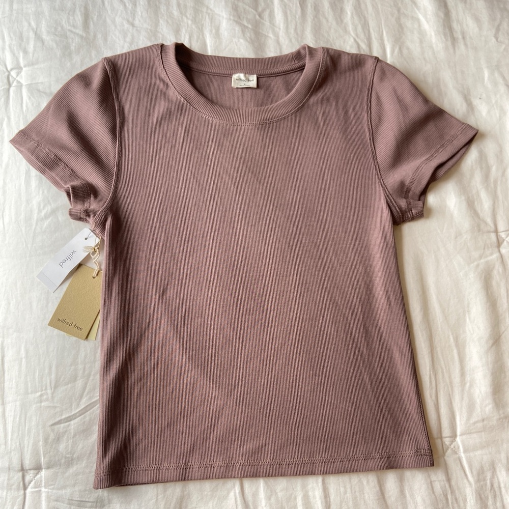 Aritzia Wilfred Free To go Shirt in Mauve Size Medium
